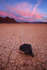 Sunset over the Racetracks Death Valley national park USA