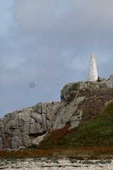 Amer cone of masonry on the Brittany coast France