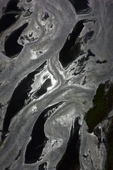 The melting of glaciers and the river Pjórsa South Iceland