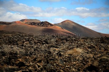 Volcanic landscape of Timanfaya NP Lanzarote Canary