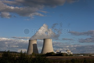 Belleville nuclear power plant and cooling tower France