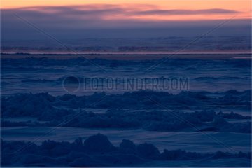 Sunrise on ice Strait Prince of Wales Canada