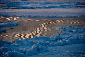 Reflections on Ice on Baffin Bay Canada