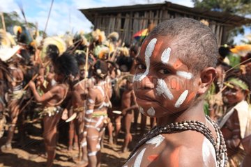 Girl with body paint Papua New-Guinea