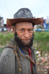 Man with a rod through the nosePapua New-Guinea
