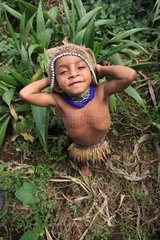 Boy wearing wedding PapuaNew- Guinea