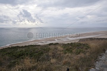 Beach of Barneville-Carteret in Manche France