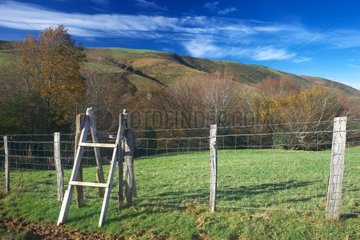 Closing passage in pastoral areas Basque Country France