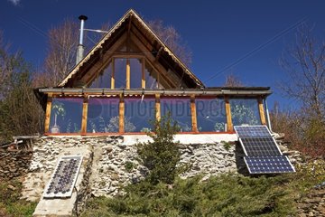 Ecohouse with solar panels in Ariège France