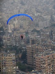 Outstanding paramotor flight over Damascus Syria