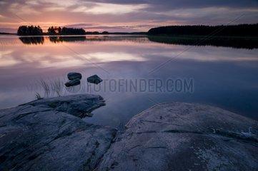 Lake at sunset PN Faernebofjaerden Sweden