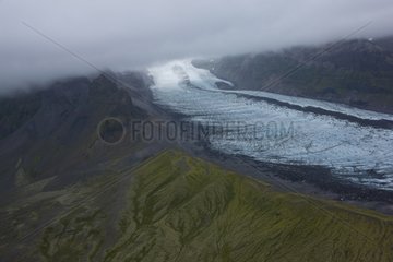 The Vatnajoekull glacier in Iceland