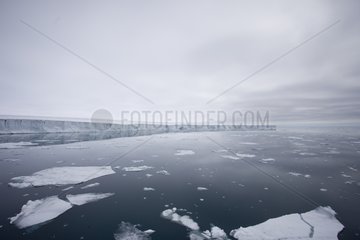 Brasvell glacierand ice sea in Spitsbergen Norway