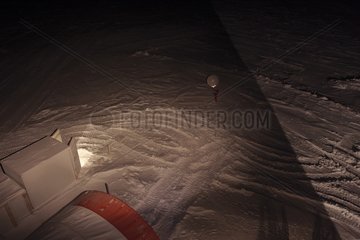 Release of balloon Station Concordia Antarctica