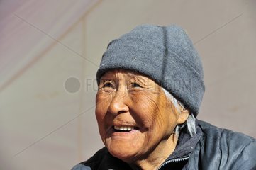 Portrait of woman Inuit Greenland Ittoqqortoormiit