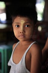 Portrait of a child in Yangon