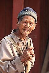 Portrait of elderly man in Burma