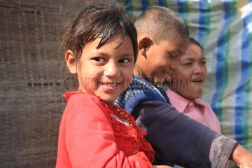 Children taking their meals Nepal
