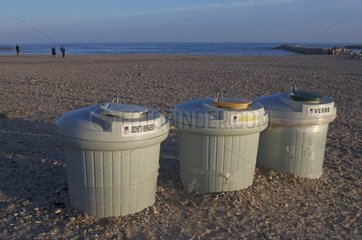 Containers on the beach