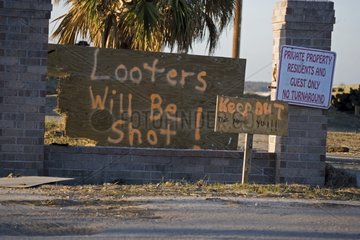 Notizen  die von den Hurrikan Katrina -Opfern Slidell geschrieben wurden