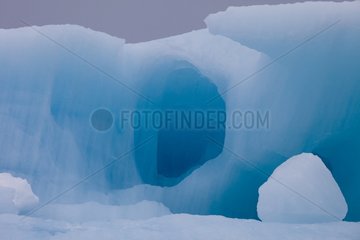 Blue ice in Svalbard Norway