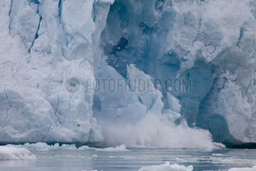 Collapse of a glacier in Svalbard Norway