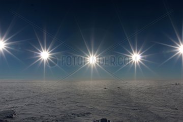 Path of the sun during the Antarctic summer solstice