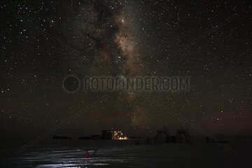 Milky Way above the Antarctic Concordia Station