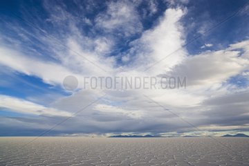 Interesting cloud formations above Salar de Uyuni Bolivia