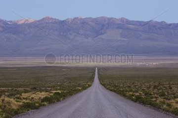 Gravel road on the Altiplano near Nevado Sajama Bolivia