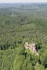 Castle Lutzelhardt the middle of the forest France
