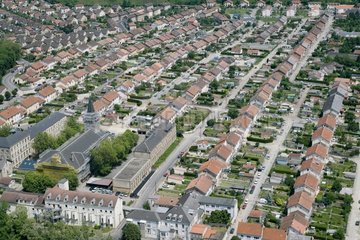 Aerial view of the working class of Joeuf France