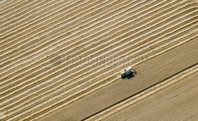 Harvest of cereals in Moselle France