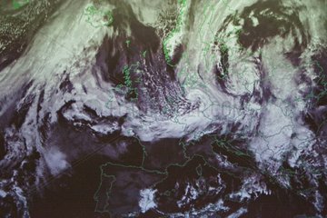 Meteorogical satellite view from Europe