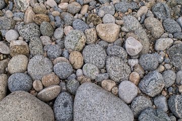 Granodiorite pebbles Big Sur on the Pacific Coast USA