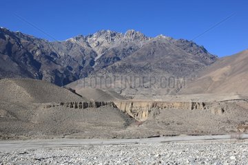 Mountain landscape in Nepal Himalayas