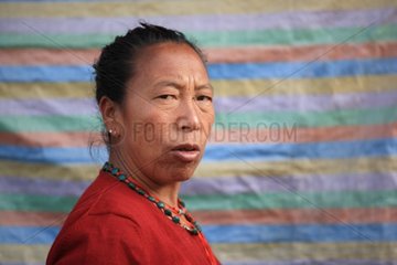 Portrait of woman Lobsang Palikhiel Tashi Nepal Himalayas