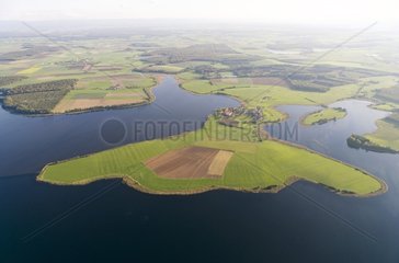 Pond Lindre and Tarquimpol peninsula in France