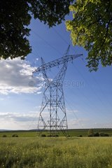 Pyon electric in the middle of the fields France