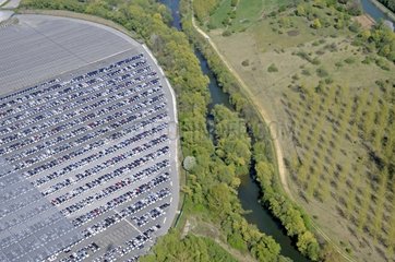 Aerial car park at Peugeot Sochaux Doubs