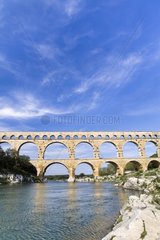 Pont du Gard on Gardon river France