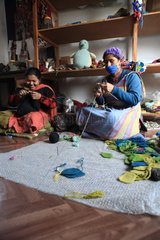 Women Knitting Trade Fair Kathmandu Nepal