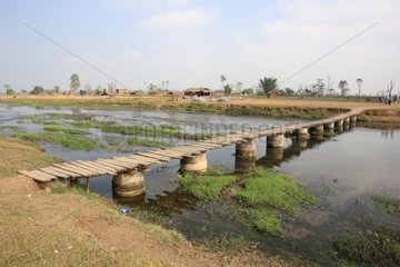 Bridge planks Royal Chitwan NP Sauhara Nepal