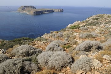 Landscape of the peninsula in Crete Gramvoussa