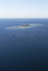 Aerial view of the Nouaré island in New Caledonia