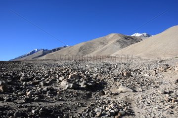 Arid landscape Pangong Lake area Ladakh Himalayas India