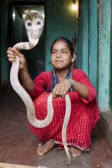 Education for young snake charmers in India