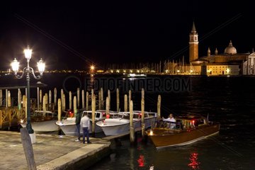 Boats to the Piazza San Marco in Venice Italy
