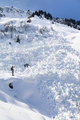 Avalanche and backcountry snowshoeing in winter France