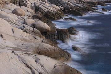 Granite coast of the island of Yakushima in Japan